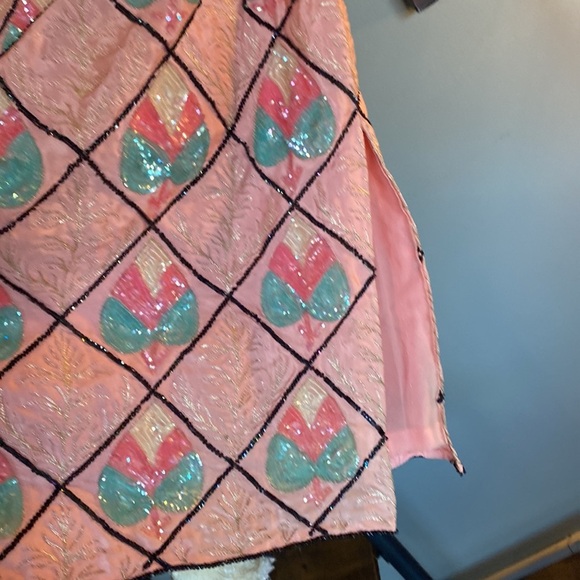 Hollywood studios Vintage beaded pink size 2 skirt - Picture 8 of 16